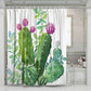 3D waterproof shower curtains cactus printed