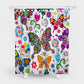 3D mildewproof colorful butterfly shower curtains home decro