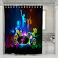 3D waterproof shower curtains band live