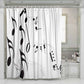 3D waterproof shower curtains flowing sheet music