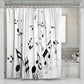 3D waterproof shower curtains with flying music notes