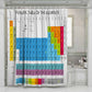 3D waterproof and mildewproof Periodic table of elements shower curtains