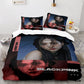 Black pink Kim Jisso bed sheet set queen size