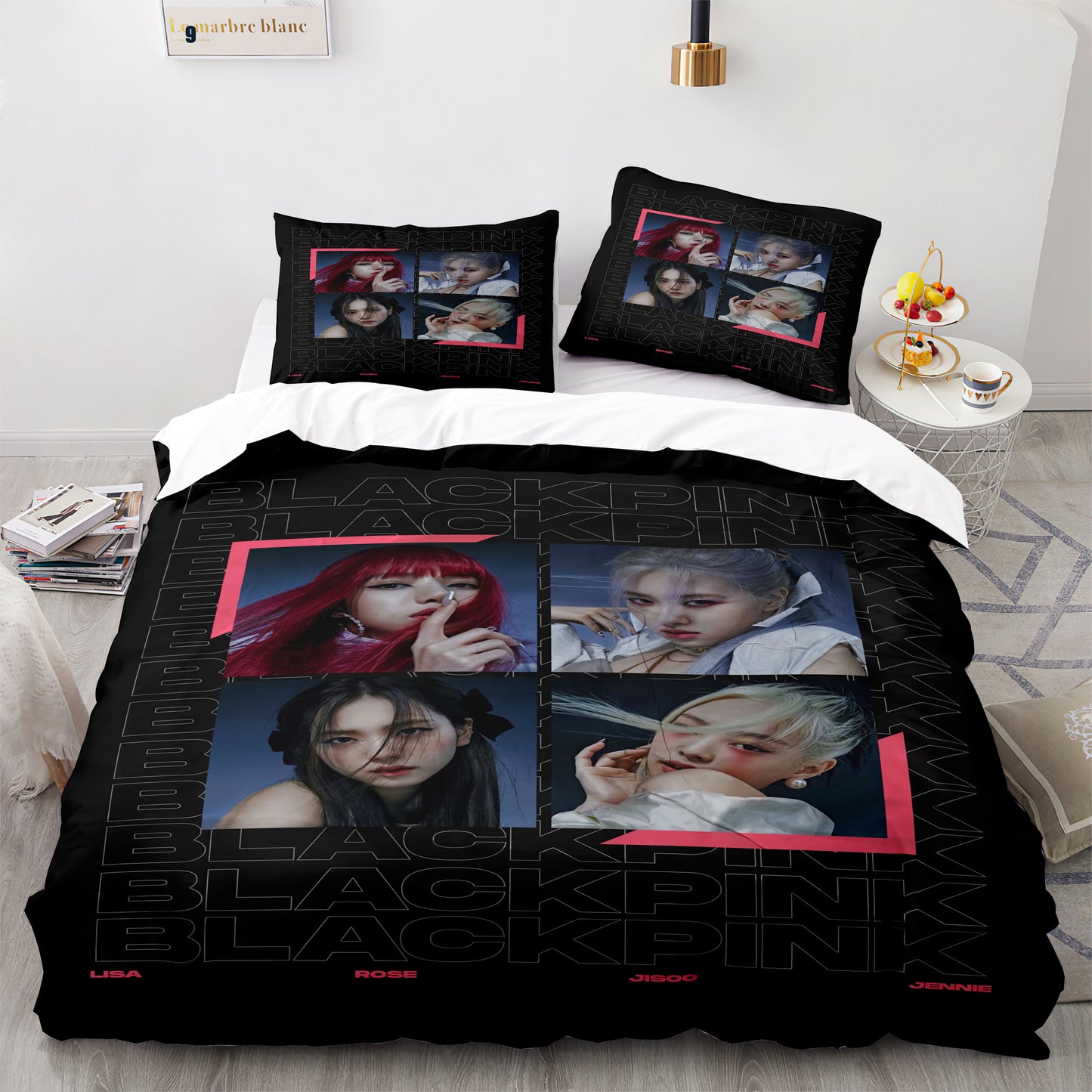 Korean girl group Black pink bed sheet set